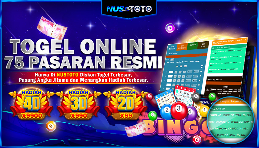 NUSTOTO Bandar Togel Online 75 Pasaran Resmi